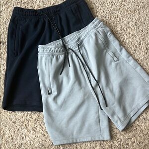 Set of 2 American Eagle Outfitters Navy and Light Blue Athletic Shorts